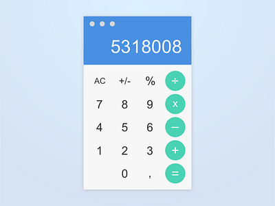 Daily UI Challenge #004 - Calculator