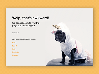 Daily UI Challenge #008 - 404 Page