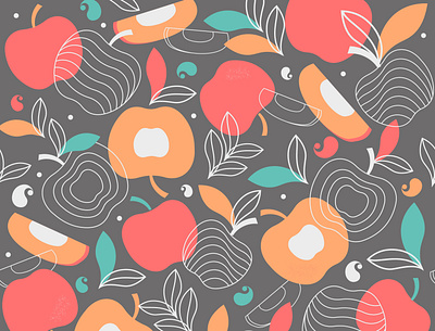 Apple Pattern art flat illustration illustrator pattern pattern a day pattern art pattern design print surface design surface pattern surface pattern design textile print vector