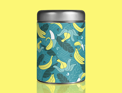 Banana Pattern art flat illustration illustrator packaging packaging design pattern pattern a day pattern design surface pattern vector