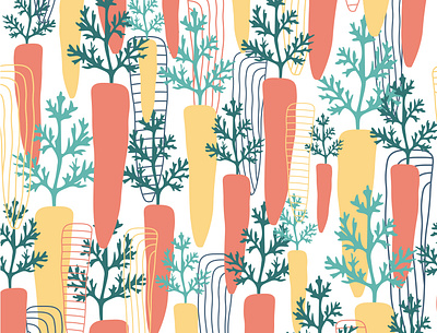 Carrot Pattern art flat illustration illustrator pattern pattern a day pattern design surface pattern surface pattern design vector