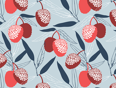 Lychee Pattern art flat illustration illustrator packaging pattern pattern a day pattern art pattern design print surface pattern surface pattern design vector