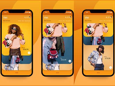 Shop App app bright colors clothing design e commerce fashion graphicdesign interface mobile shop store ui ux