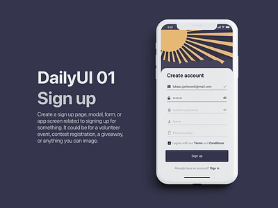 DailyUI 01 - Sign up