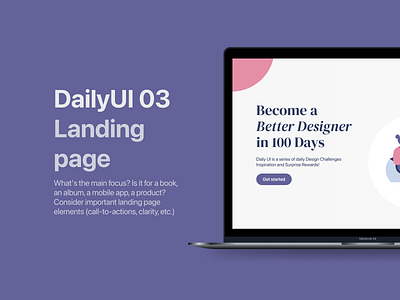 DailyUI 03 - Landing page 03 dailyui desktop landing page ui