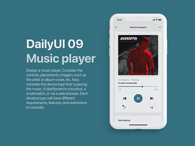 DailyUI 09 - Music player 09 dailyui mobile music player ui