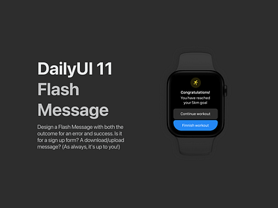 DailyUI 11 - Flash message 11 dailyui flash message mobile ui