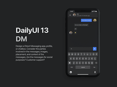 DailyUI 13 - Direct messaging 13 dailyui direct messaging mobile ui