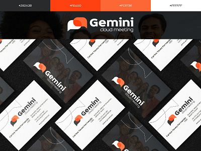 Gemini, The cloud Meeting brand identity branding design identity design logo minimal typography ui ux vector