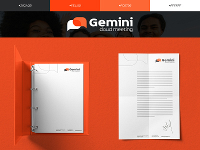 Gemini, The cloud Meeting brand identity branding design flat identity design logo minimal ui ux vector