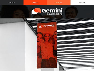 Gemini, The cloud Meeting brand identity branding design flat identity design logo minimal ui ux vector