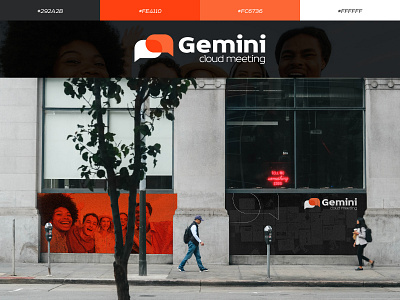 Gemini, The cloud Meeting brand identity branding design flat identity design logo minimal ui ux vector