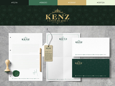 Kenz, l'éveil du goût brand identity branding design flat identity design logo minimal ui ux vector