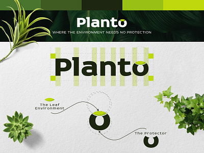 Planto, where the environment needs no protection. brand identity branding design flat identity design logo minimal ui ux vector