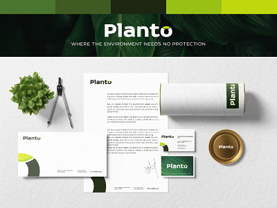 Planto, where the environment needs no protection. branding design identity design illustration logo minimal typography ui ux vector