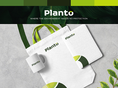 Planto, where the environment needs no protection. brand identity branding design flat identity design logo minimal ui ux vector