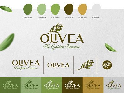 Olivea, The Golden Treasure. branding design identity design illustration logo minimal typography ui ux vector