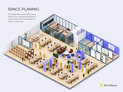 Open space office and work by Sugar Digital on Dribbble