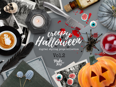 Halloween Scene Creator Vol.2 creepy halloween halloween halloween party movable elements photo elements scene creator