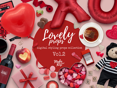 Lovely props Scene Creator Vol.2 graphics photography photo-based valentines day isolated elements layered movable elements scene creator photo elements