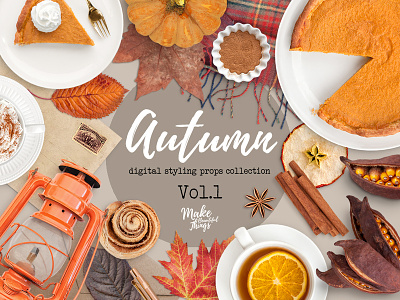 Autumn Scene Creator Vol.1 isolated elements layered autumn fall movable digital props graphics photo elements movable elements scene creator