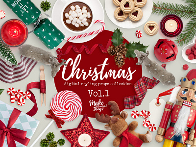 Christmas Scene Creator Vol. 1 graphics isolated elements layered movable elements photo elements scene creator