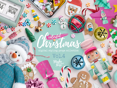 Christmas Scene Creator Vol. 4 photoshop layered files png files layered isolated elements movable elements scene creator photo elements
