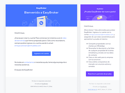 Correos de Onboarding branding design easybroker email illustration onboarding typography ui ux