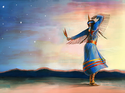 Native American Pow Wow dancer