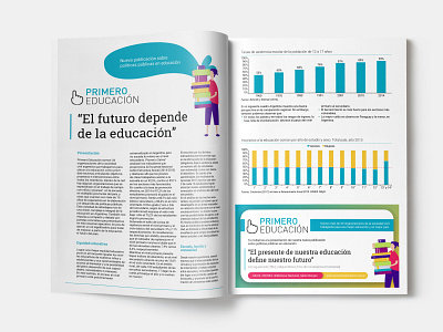 Primero Educación Magazine Article charts data visualization dataviz editorial design information design layout design publication