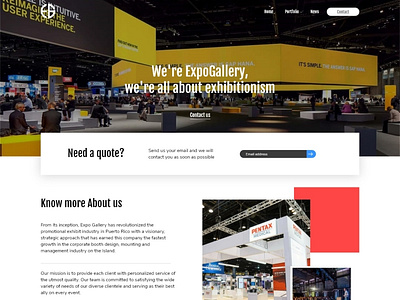 Landing Page l Expo Gallery events website