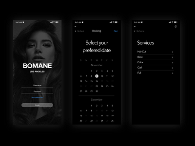 BOMANE APP l Beauty Spa App app design ui ux