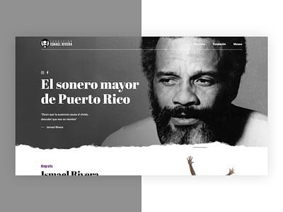 Ismael Rivera Web Design black gray puerto rico singer ui web web design