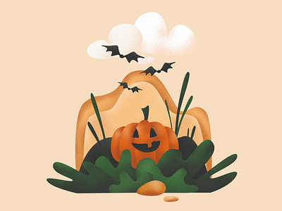 Noisy Halloween autumn design fall grainy halloween halloween design halloween pumpkin hand drawn illustration illustration art noisy photoshop pumpkin texture