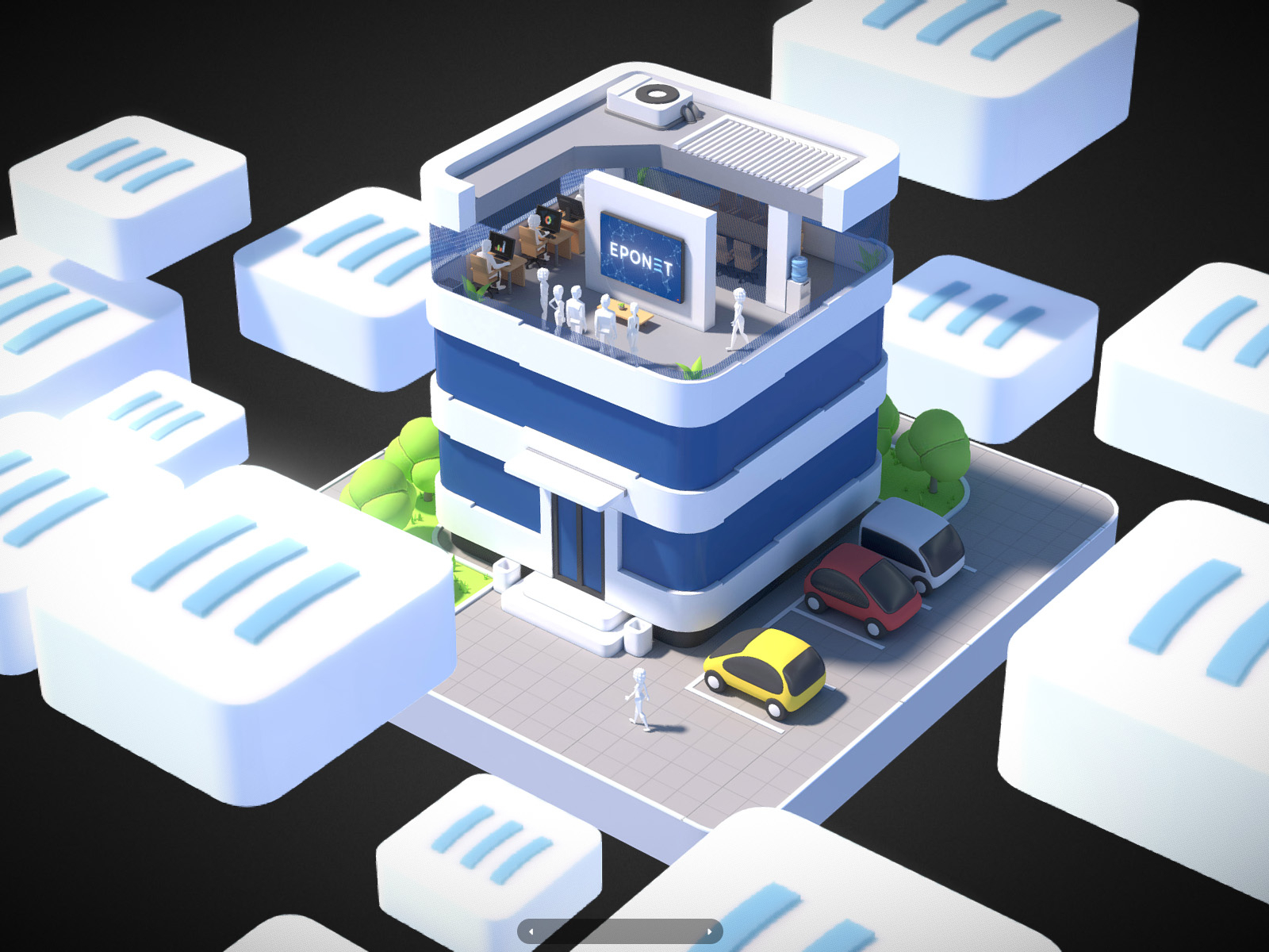 Isometric Office Building by Svetlana Prilepskaya on Dribbble