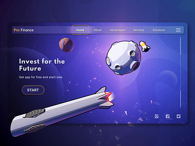 Spaceship Animation Landing Page. 3d animation branding design homepage homepage design illustration landing page motion motion graphics rocket space starship ui ui design web web design webdesign website website design