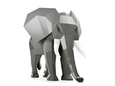 Low Poly Elephant 3d 3d art 3dsmax animal cartoon character elephant illustration isometric low poly lowpoly lowpolygon poly art polyart polygon polygonal