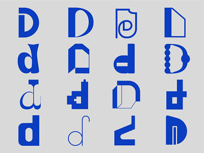 16 types of D app branding customtype design icon letter d lettermark lettermark logo logo logotype type typographic typography typography design typography logo vector