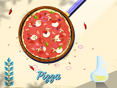 Food illustration - Pizza