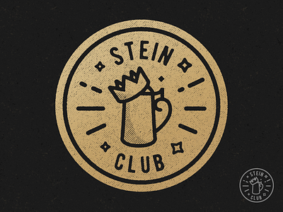 King's Stein Club Badge beer crown gold icon illustrator kings patch photoshop pin stein