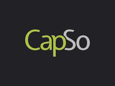 CapSo Logo green grey logo typography