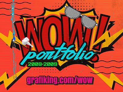 Wow Portfolio from 2008-2009 90s branding design icon illustration logo old old style past retro typography vector vintage