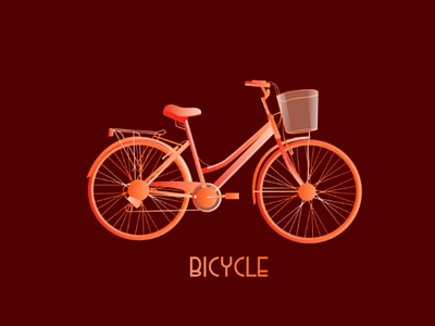 Bicycle bicycle design flat flatdesign gradient illustrasi illustration illustrator landscape