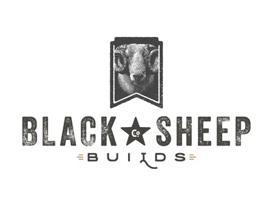 Black Sheep Builds branding design illustration vector