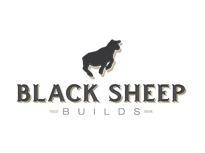 Black Sheep Builds branding design illustration logo vector