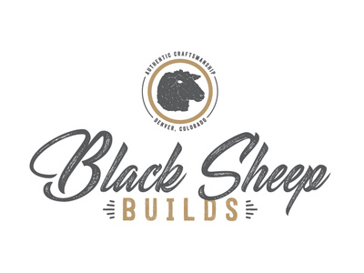 Black Sheep Builds branding design illustration logo vector