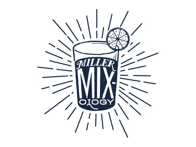 Miller Lite Mixology branding design illustration vector