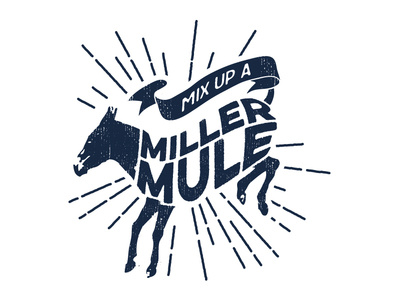 Miller Lite Mixology branding design illustration logo vector