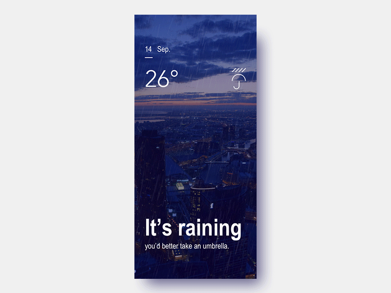 Weather APP-Rain 100days of motion design animation app daily daily 100 challenge motion rain ui ux weather