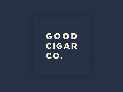 Good Cigar Co branding logo logotype typography